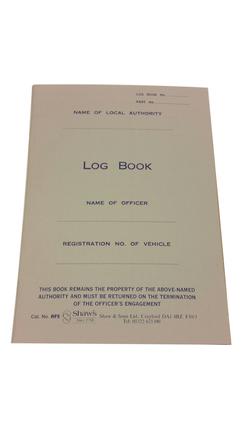 Log book for officers using own cars for official purposes