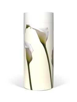 White Lillies Ash Scattering Tube - 4L Large