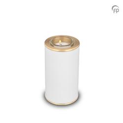 Metal Composite Candle Holder Keepsake (White)
