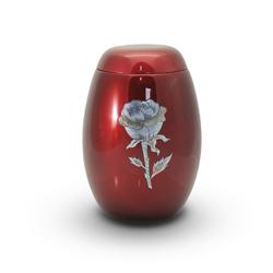 Glass Fibre Urn (Burgundy with Rose Design)