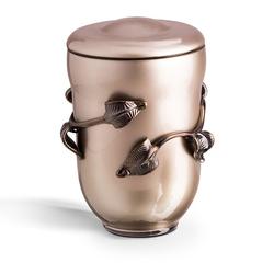 Crystal Urn (Cappuccino with Leaf Overlay) (limited Stock)