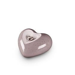 Small Ceramic Heart Urn (Grey)