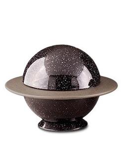 Ceramic Saturn Urn (Black) - Adult (END OF LINE)