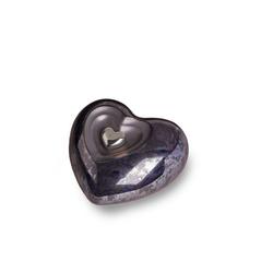 Ceramic Heart Urn (Graphite) - Small (END OF LINE)
