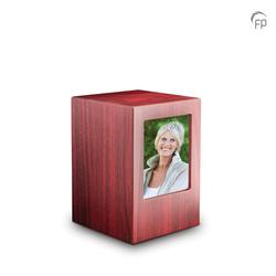 MDF Urn With Photo Insert (Dark Wood Effect)