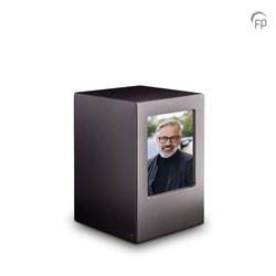 MDF Urn With Photo Insert (Black)