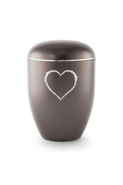 Arboform Crystal Heart Urn (Chocolate)