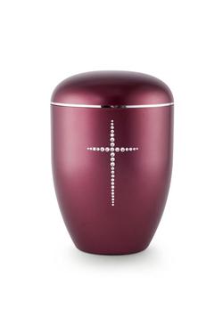 Arboform Crystal Cross Urn (Burgundy)