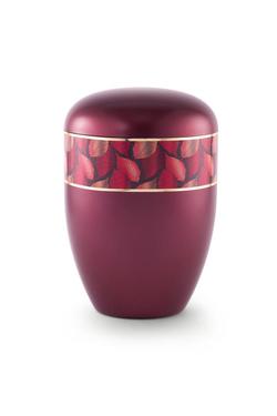 Arboform Urn (Leaf Border - Burgundy)