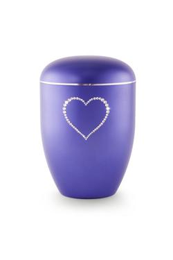 Arboform Swarovski Heart Urn (Violet)