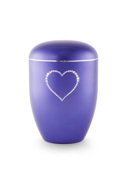 Arboform Crystal  Heart Urn (Violet)