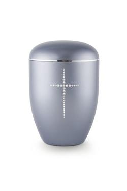 Arboform Swarovski Cross Urn (Steel Grey)