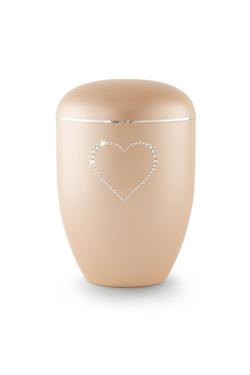 Arboform Swarovski Heart Urn (Apricot)