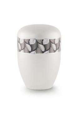 Arboform Urn (Leaf Border - White) CLEARANCE STOCK PRICE REDUCED)