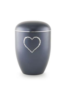 Arboform Swarovski Heart Urn (Midnight Blue)