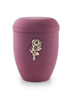 Arboform Urn (Red with Gold Rose Motif)