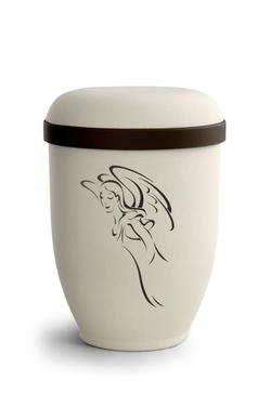 Arboform Urn (Natural Stone with Angel Design)