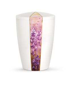 Arboform Urn - Flora Edition - White with Lavender Segment