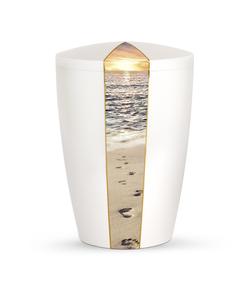 Arboform Urn - Natura Edition - White with Beach Segment