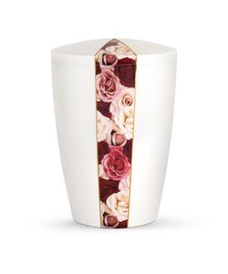 Arboform Urn - Flora Edition - White with Rose Variety Segment