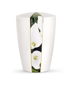 Arboform Urn - Flora Edition - White with Calla Lily Segment