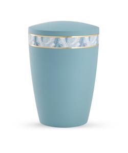 Arboform Urn - Pastell Edition - Turquoise with Feather Border