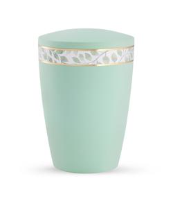 Arboform Urn - Pastell Edition - Mint with Leaf Border