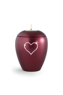 Swarovski Candle Holder Keepsake (Burgundy)