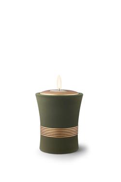 Curved Candle Holder Keepsake (Palm Green)