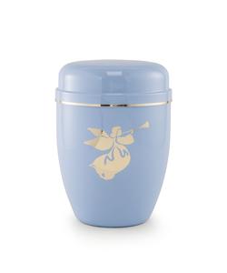 Infant Urn (Pastel Blue with Angel Motif)