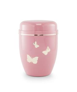 Infant Urn (Pastel Pink with Butterflies Motif)