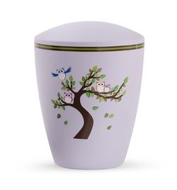 Arboform Infant Urn - Lilac with Illustrated Owls