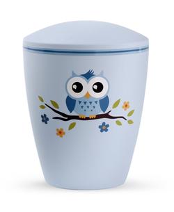 Arboform Infant Urn - Blue with Illustrated Owl