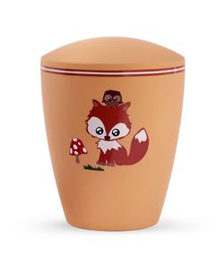 Arboform Infant Urn - Orange with Illustrated Fox