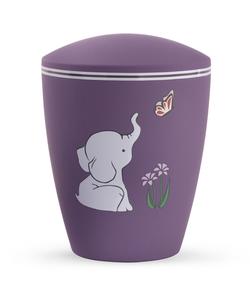 Arboform Infant Urn - Purple with Illustrated Elephant