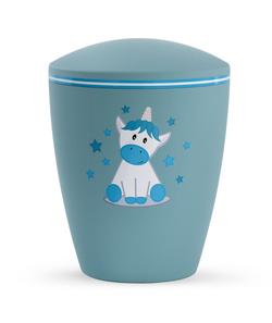 Arboform Infant Urn - Turquoise with Illustrated Unicorn