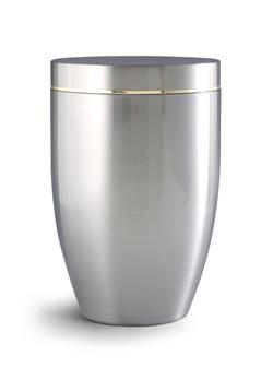 Steel Urn - Gold Rim