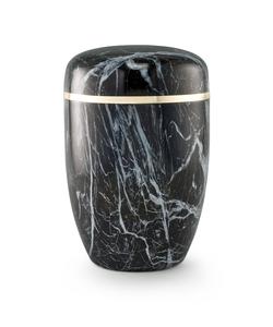 Steel Marble Effect Urn (Black) - XL Adult