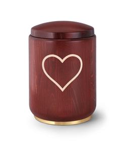 Wooden Heart Urn (Stained Mahogany) - XL Adult