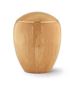 Wooden Urn (Round Top in Natural Wood)
