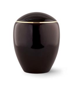 Wooden Urn (Round Top in Ebony)