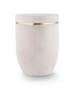 Wooden Urn (Flat Top in White Birch)