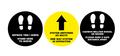 Floor sticker (bilingual) - SAFE DISTANCE / CADWCH BELLTER DIOGEL AR WAHÂN