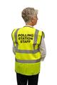 High Visibility Polling Staff Vest - Medium Size