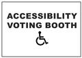 Sign - ACCESSIBILITY VOTING BOOTH