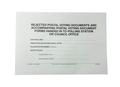 Envelope to contain Rejected Postal Voting Documents and Accompanying Return of Postal  Voting Documents Forms handed in to polling station