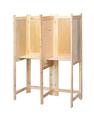 Double wooden voting screen