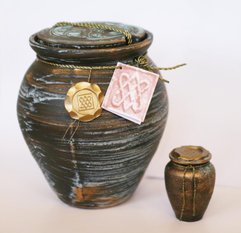 The striking bronze Romanesque biodegradable urn
